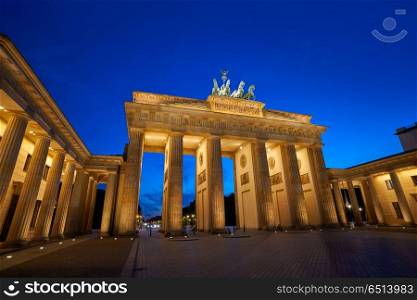 Berlin Brandenburg Gate Brandenburger Tor. Berlin Brandenburg Gate Brandenburger Tor at sunset in Germany