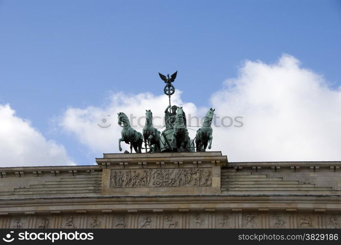 Berlin Brandenburger port in the centre of the european city Berlin