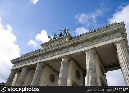 Berlin Brandenburger port in the centre of the european city Berlin