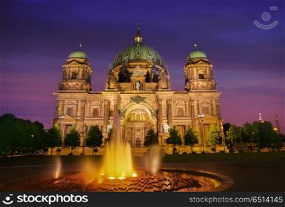 Berlin Cathedral Berliner Dom Germany. Berlin Cathedral Berliner Dom at sunset in Germany