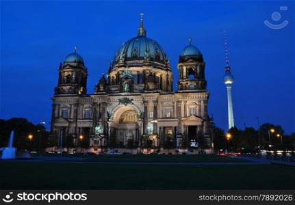 Berlin church and radio tower