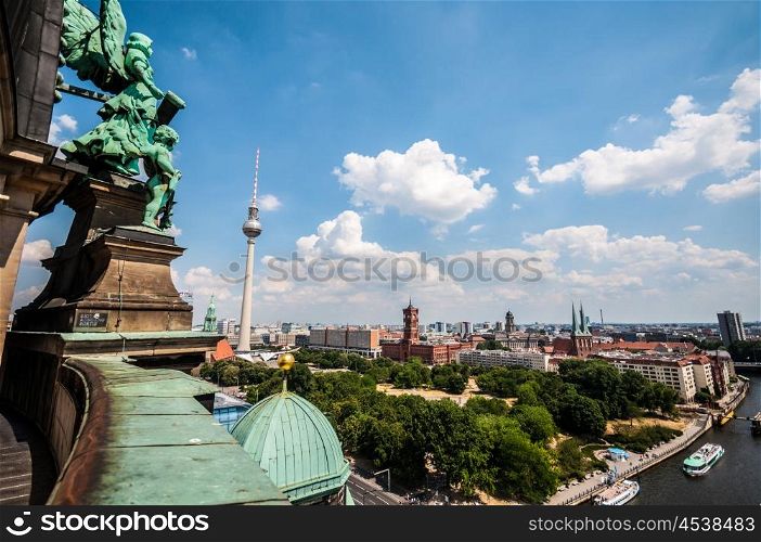 Berlin from above. aerial view of the center of Berlin