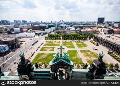 Berlin from above. aerial view of the center of Berlin
