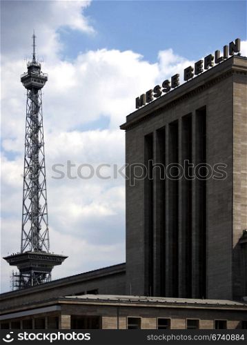 Berlin-Funkturm und Messe. Berlin - the radio tower and exhibition building