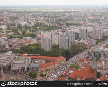 Berlin Germany. Aerial bird eye view of the city of Berlin Germany