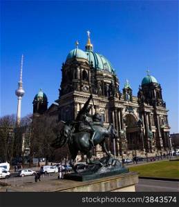 BERLIN - MARCH 18: Berlin Cathedral located on Museum Island, a UNESCO-designated World Heritage Site on Berlin, Germany on March 18, 2015.