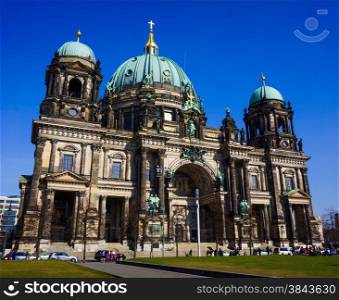 BERLIN - MARCH 18: Berlin Cathedral located on Museum Island, a UNESCO-designated World Heritage Site on Berlin, Germany on March 18, 2015.