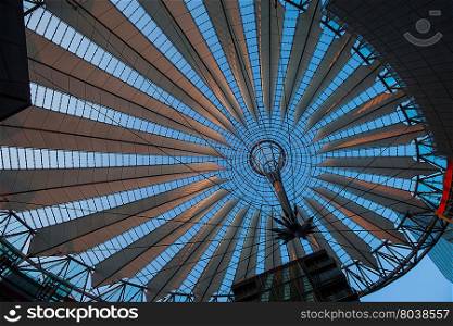 BERLIN - May 10: Potsdamer Platz, the roof of the Sony Center on May 10, 2016 in Berlin.