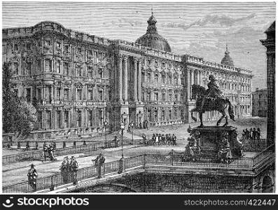 Berlin (Royal Castle), vintage engraved illustration. History of France ? 1885.