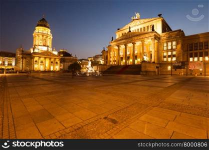 Berlin&rsquo;s Gendarmenmarkt with Konzerthaus and German Church