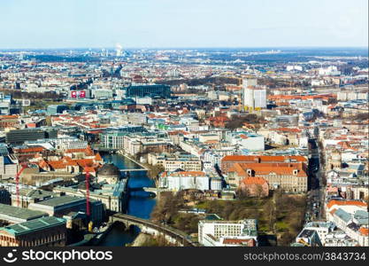 Berlin Skyline City Panorama. Berlin, Germany, Europe.