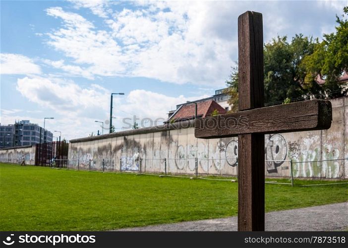 Berlin Wall Memorial. part of the Berlin Wall Memorial in the Bernauer Street