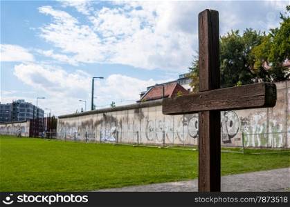 Berlin Wall Memorial. part of the Berlin Wall Memorial in the Bernauer Street