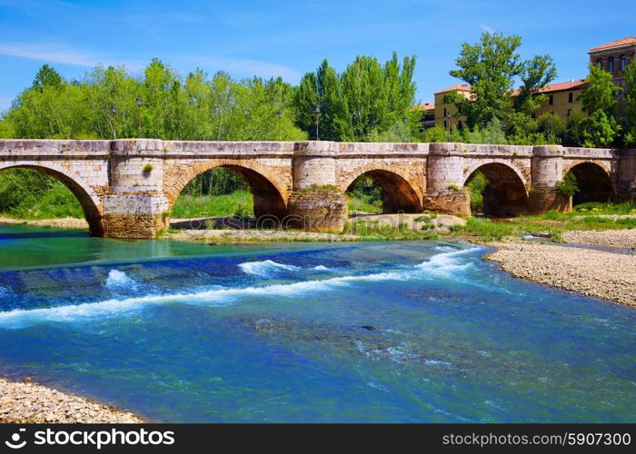 Bernesga river bridge in Leon Way of Saint James at Castilla Spain