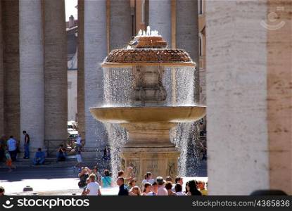 Bernini&acute;s matching fountain, St Peter&acute;s square, Vatican City