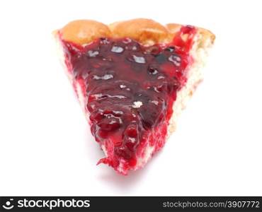 berry tart on a white background