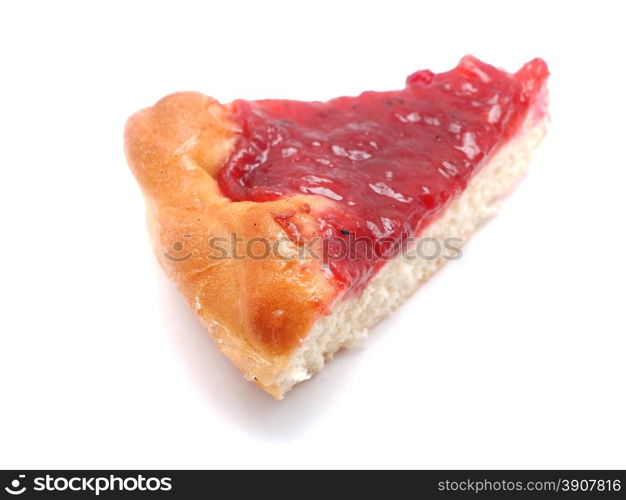 berry tart on a white background