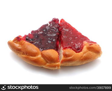 berry tart on a white background