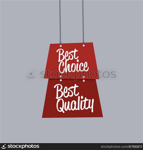 Best choice label - Flat style graphic illustration
