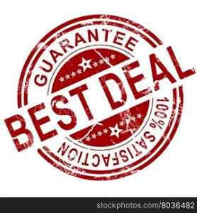Best deal stamp with white background, 3D rendering