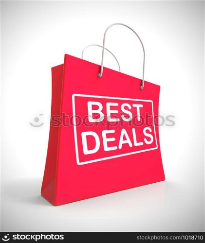 Best deals sale for price cuts on products. Ecommerce value shopping with reduced prices - 3d illustration