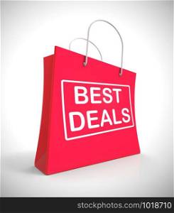 Best deals sale for price cuts on products. Ecommerce value shopping with reduced prices - 3d illustration