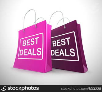 Best deals sale for price cuts on products. Ecommerce value shopping with reduced prices - 3d illustration