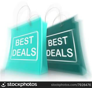 Best Deals Shopping Bags Representing Bargains and Discounts
