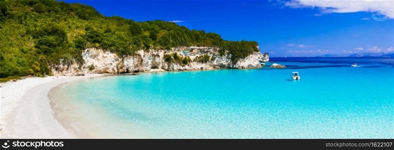 best sea and beaches of Greece - Antipaxos, Voutumi beach.  Ionian islands