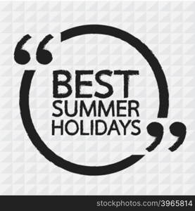 BEST SUMMER HOLIDAYS Lettering Illustration design