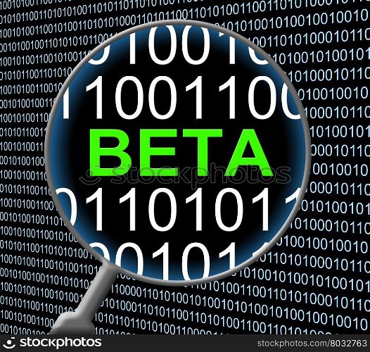 Beta Program Indicating Digital Trial And Shareware
