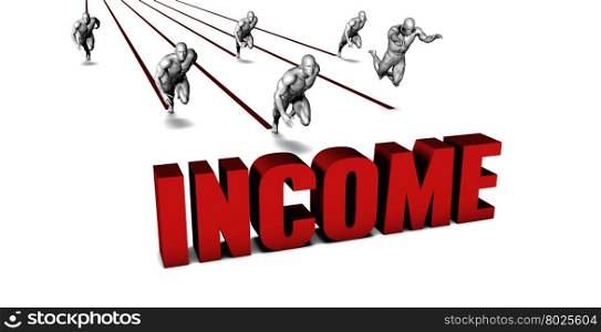 Better Income with a Business Team Racing Concept. Better Income