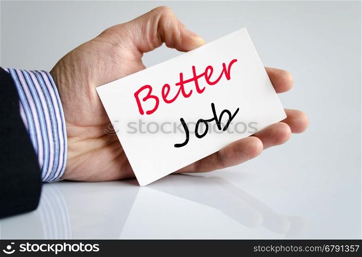 Better job text concept isolated over white background