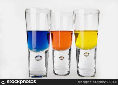 Beverage in three glasses