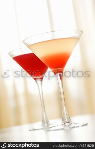 Beverages in Martini Glass
