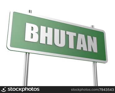 Bhutan image with hi-res rendered artwork that could be used for any graphic design.. Bhutan