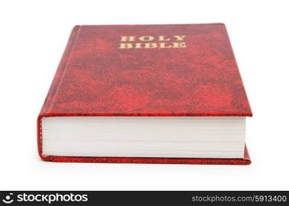 Bible book isolated on the white background