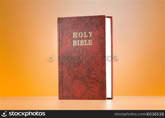 Bible books against the colorful gradient background