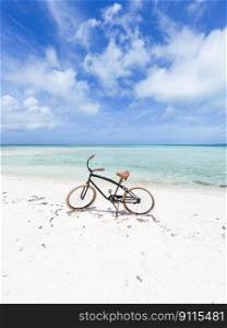 bicycle beach coast shore trip