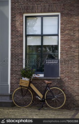 Bicycle, Bed and Breakfast sign, home, Netherlands, Europe