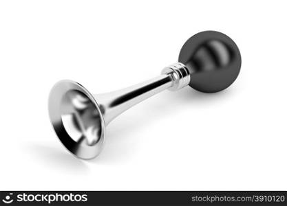 Bicycle horn on white background