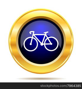 Bicycle icon. Internet button on white background.