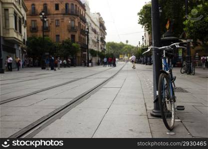 bicycle in Seville city, spain