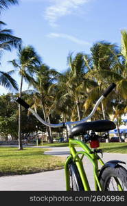 Bicycle on path in park