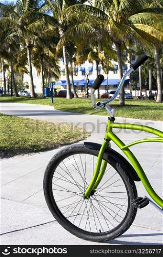 Bicycle on path in park