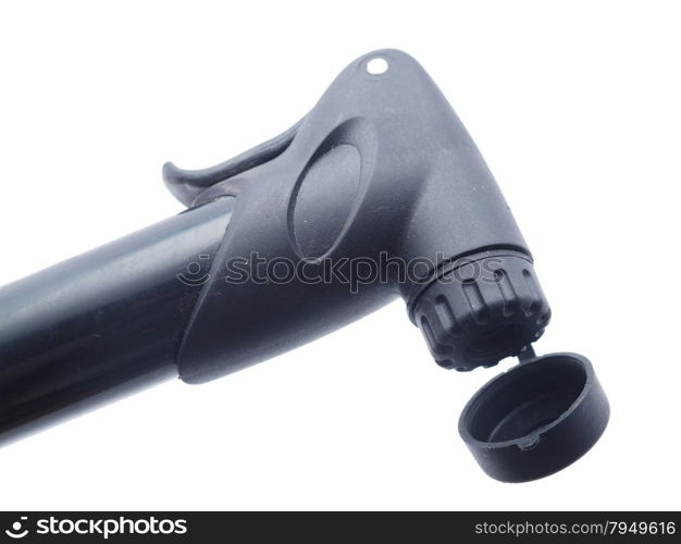 bicycle pump on white background