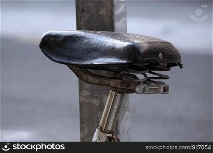 bicycle seat in the street