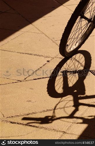 bicycle transportation shadow silhouette