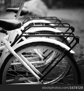 bicycles close up
