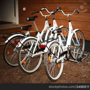 bicycles close up